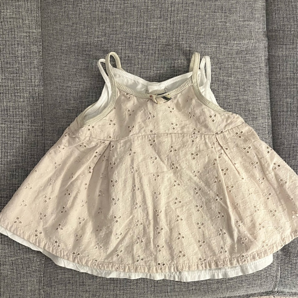 Burberry Eyelet Light Tan Tank Top 12M EUC